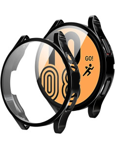 Heltäckande Skal Samsung Galaxy Watch 4 44mm 9H Härdat Glas