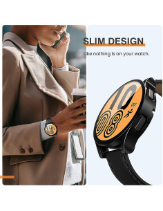 Heltäckande Skal Samsung Galaxy Watch 4 44mm 9H Härdat Glas