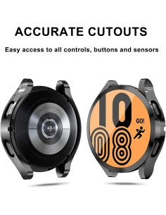 Heltäckande Skal Samsung Galaxy Watch 4 44mm 9H Härdat Glas