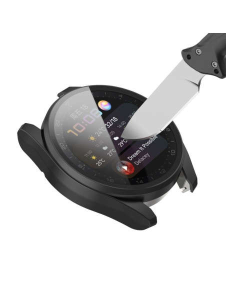 Heltäckande Skal Huawei Watch 3 Pro 48mm 9H Härdat Glas