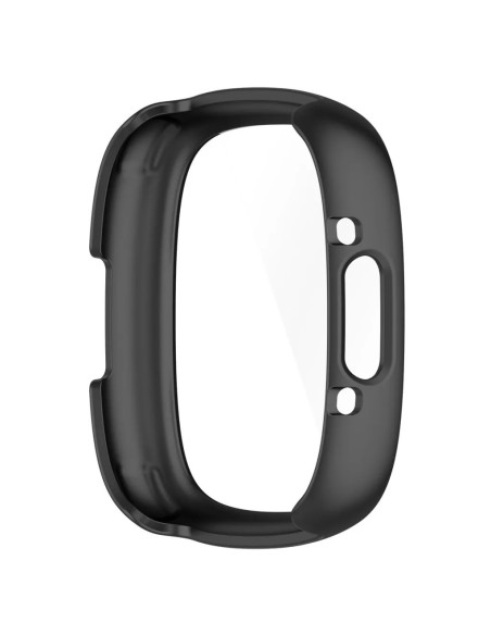 Heltäckande skal för Fitbit Sense och Versa 3, sett framifrån med transparent glas