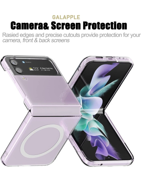 Samsung Z Flip 3 Transparent Stötdämpande Skal MagSafe-Kompatibelt