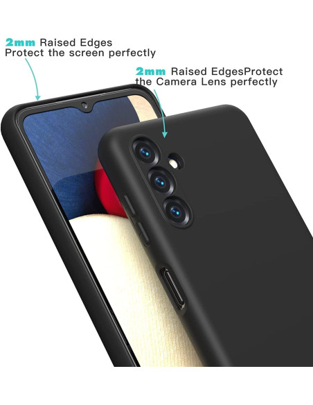 Samsung A54 5G Gummibelagd Mattsvart Silikon Skal