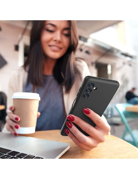 Samsung A54 5G Gummibelagd Mattsvart Silikon Skal