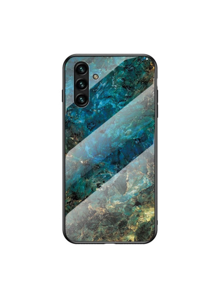 Samsung A14 5G/4G Marmorskal 9H Härdat Glas Baksida Glassback V2