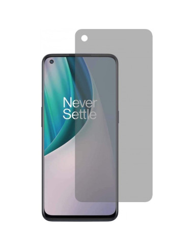 Härdat glas för OnePlus Nord N20 5G, monterat på telefon med skärmskyddets design synlig