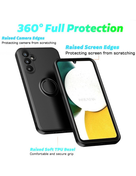 Samsung A13 5G / A04s Stöttåligt Skal med Ringhållare CamShield