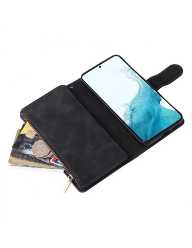Samsung A14 5G/4G Multifunktionellt Plånboksfodral Zipper 8-Fack