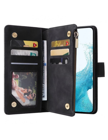 Samsung A14 5G/4G Multifunktionellt Plånboksfodral Zipper 8-Fack
