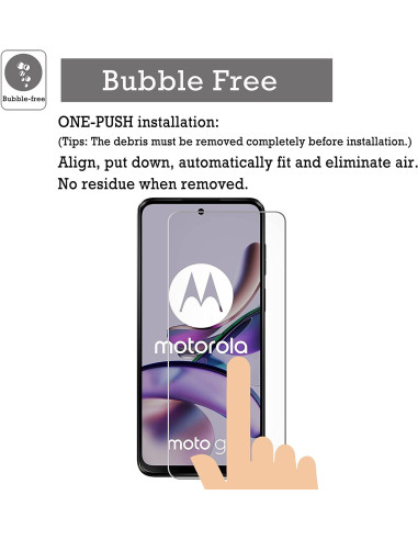 Installationsanvisningar för härdat glas på Motorola Moto G73 med bubblfri teknik
