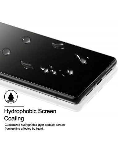 Närbild av Google Pixel 7a med hydrophobisk beläggning som skyddar mot vätska