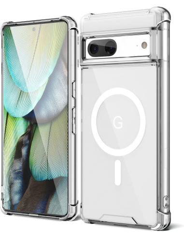 Google Pixel 7a Transparent Stötdämpande Skal MagSafe-Kompatibelt