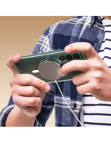 Samsung S21 FE Transparent Stötdämpande Skal MagSafe-Kompatibelt