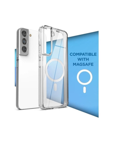Samsung S21 FE Transparent Stötdämpande Skal MagSafe-Kompatibelt