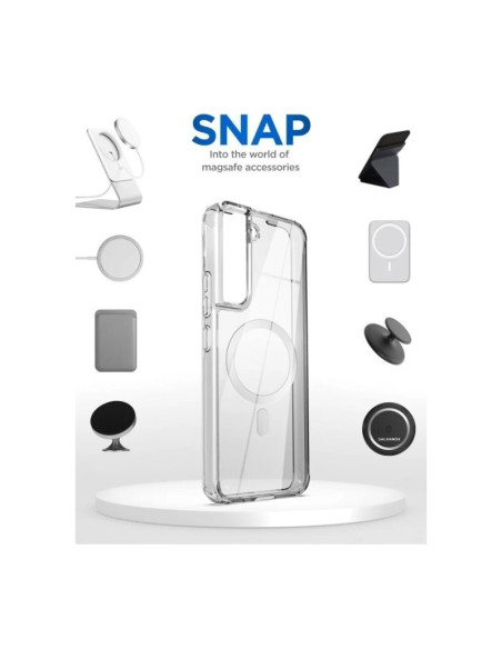 Samsung S21 FE Transparent Stötdämpande Skal MagSafe-Kompatibelt