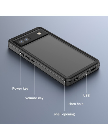 Google Pixel 6a Heltäckande Vattentät Premium Skal - 2m