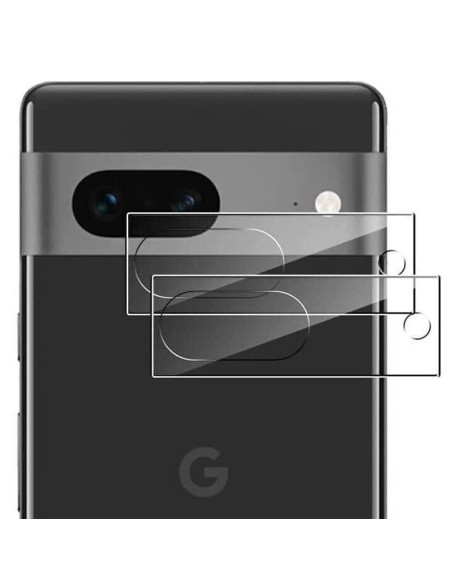 Närbild av linsskydd för Google Pixel 7a som visar passform över kameran