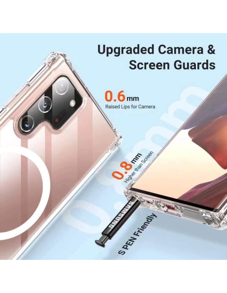 Samsung Note 20 Ultra Transparent Stötdämpande Skal MagSafe-Kompatibelt