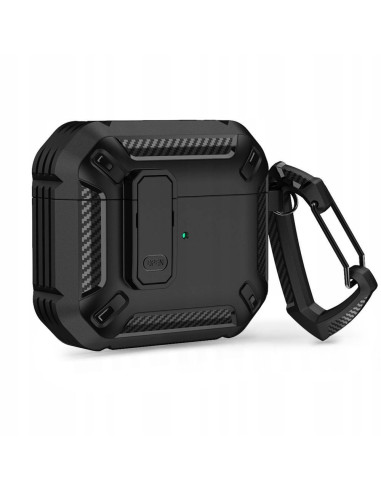 Airpods Pro 2 X-Carbo Stöttåligt Skal med Karbinhake Nordcell™