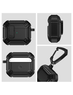 Airpods Pro 2 X-Carbo Stöttåligt Skal med Karbinhake Nordcell™