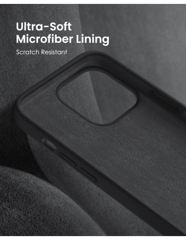 iPhone 14 Pro Gummibelagd Mattsvart Silikon Skal