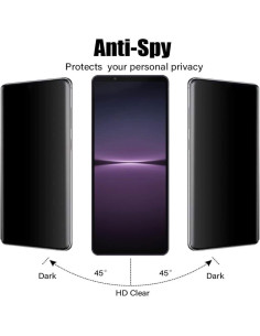 Xperia 10 IV Privacy Härdat glas 0.26mm 3D 9H