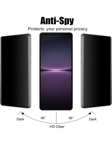 Xperia 10 IV Privacy Härdat glas 0.26mm 3D 9H