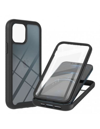 Heltäckande svart TPU-skal för iPhone 11 Pro Max med transparent baksida