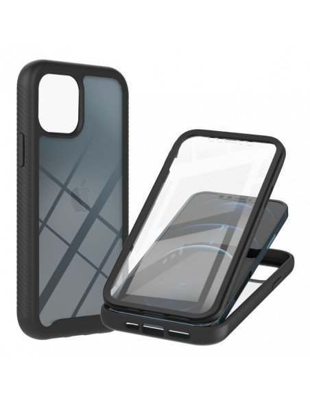 Heltäckande svart TPU-skal för iPhone 11 Pro Max med transparent baksida