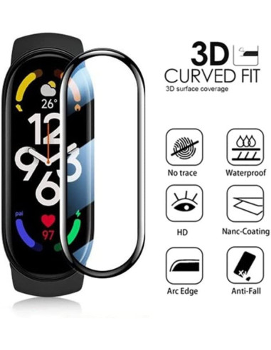 2-PACK Xiaomi Mi Band 7 / 7 NFC FullFrame 3D Härdat Glas 0.2mm 9H