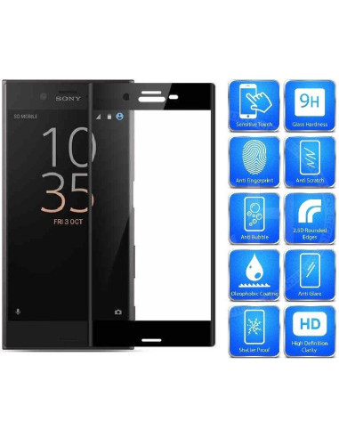 2-PACK Xperia XZ &amp; XZs Härdat Glas 0.26mm 2.5D 9H Fullframe