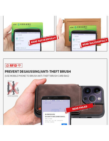 iPhone 13 Stöttåligt Premium Skal RFID 7-FACK Solid V6 Nordcell™