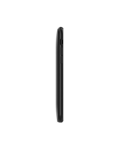 Sidan av iPhone SE (2020 & 2022) Ultra Slim Batteriskal i titan med knappar och slimmad profil