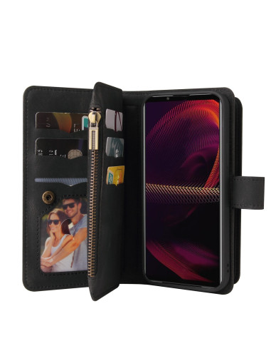 Xperia 5 III Multifunktionellt Plånboksfodral Zip 13-Fack