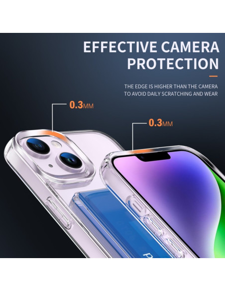 iPhone 15 Stöttåligt Skal med Kortfack V3