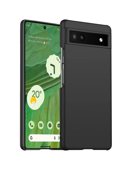 Mattsvart skal för Google Pixel 8 Pro, visat från sidan med telefon monterad