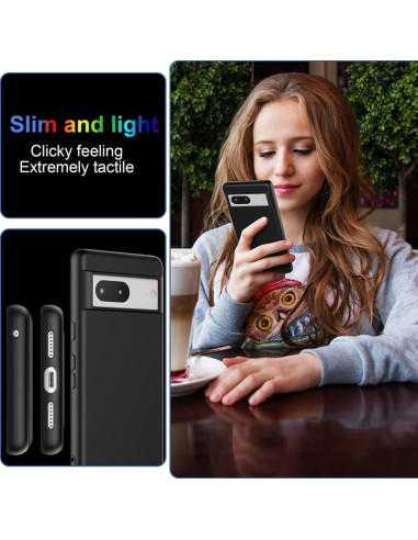 Google Pixel 8 Gummibelagd Mattsvart Silikon Skal