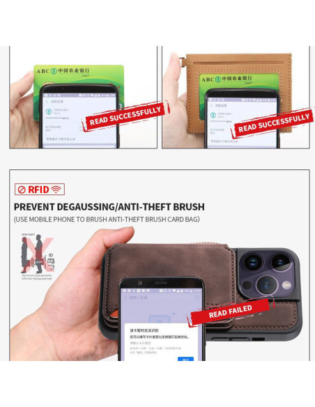 iPhone 15 Stöttåligt Premium Skal RFID 7-FACK Solid V6 Nordcell™
