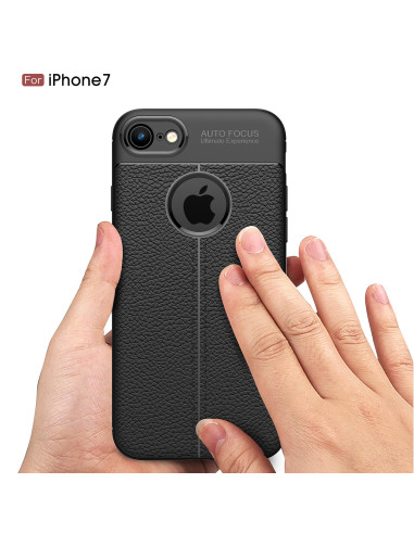 iPhone 8 Stöttåligt &amp; Stötdämpande Skal LeatherBack