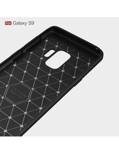 Inuti av SlimCarbon-skalet för Samsung S9 med mönstrad yta och passform