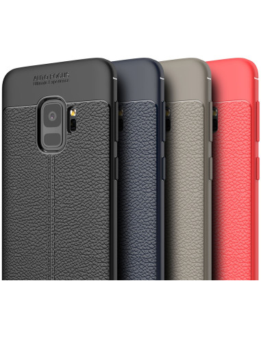 S9 Plus Stöttåligt &amp; Stötdämpande Skal LeatherBack
