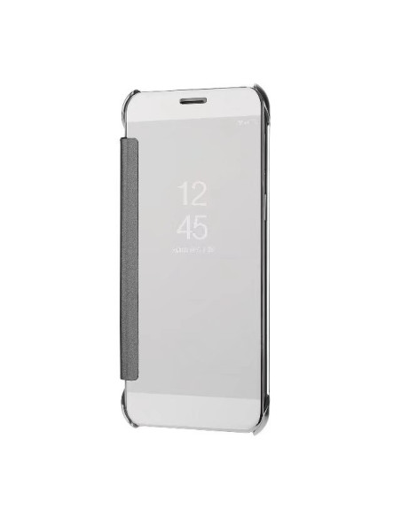 Samsung A8 2018 Flipfodral Clear View med stängd vy och spegel effekt
