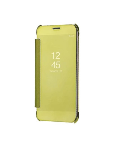 Samsung A8 2018 Flipfodral Clear View i öppen vy med spegel effekt