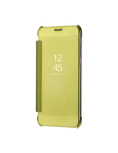 Samsung A8 2018 Flipfodral Clear View i öppen vy med spegel effekt