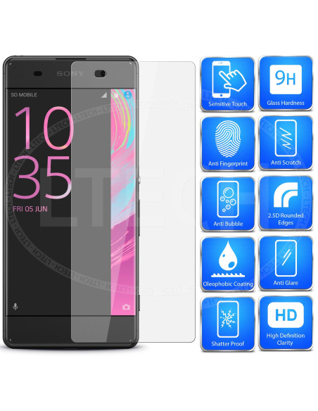 Närbild av 2-PACK Härdat glas för Xperia X Performance med 9H styrka och 2.5D kanter