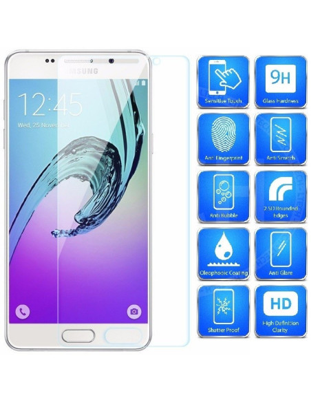 2-PACK Samsung A5 2017 Härdat glas 0.26mm 2.5D 9H