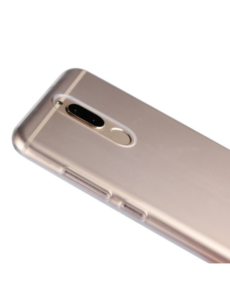 Genomskinligt TPU-skal för Huawei Mate 10 Lite, detaljvy av sidan med knappar och kameraöppning