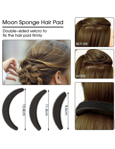 3-PACK DIY Håruppsättning Moon Sponge