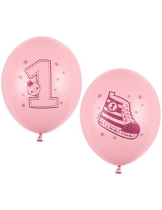 6-PACK Ballonger 1 Års Kalas Söta Skor