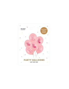 6-PACK Ballonger 1 Års Kalas Söta Skor 2